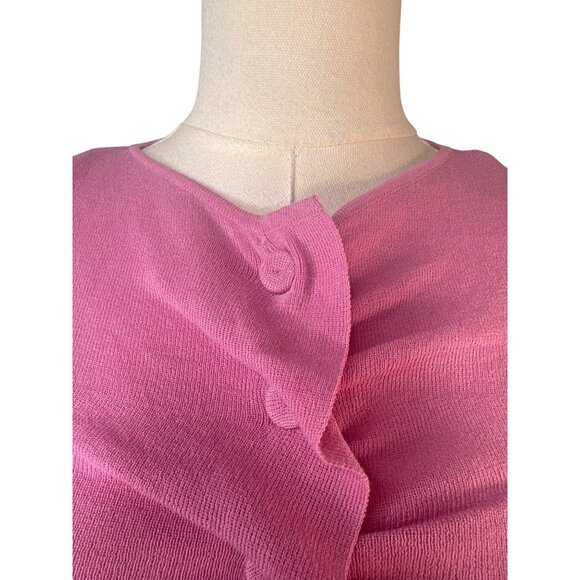 ZARA Pink Ruched Front Top Small Viscose & Polyamide Blend - Picture 9 of 14